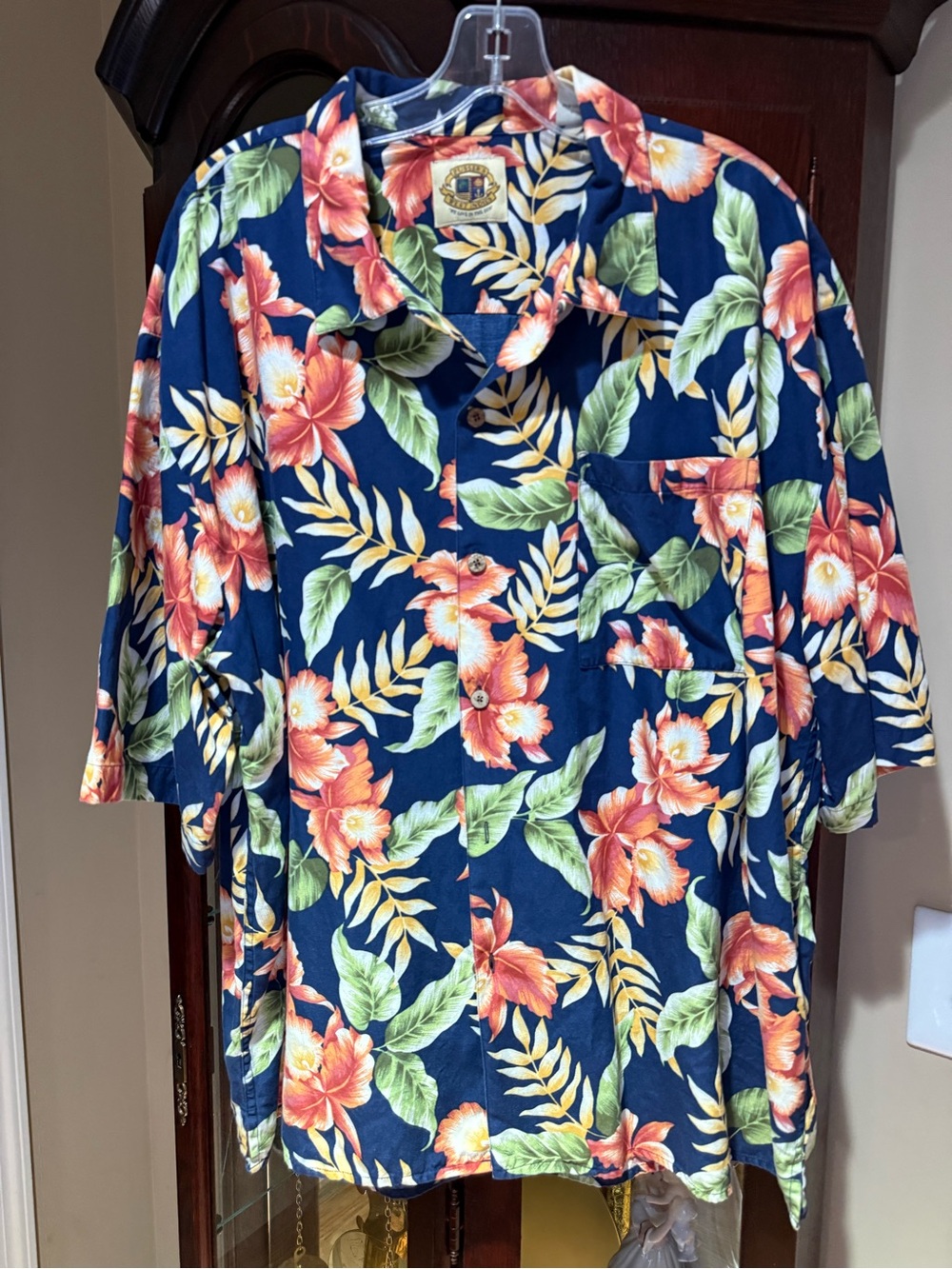 Pusser’s West Indies Silk Hawaiian Shirt Aloha Button Down Size XL